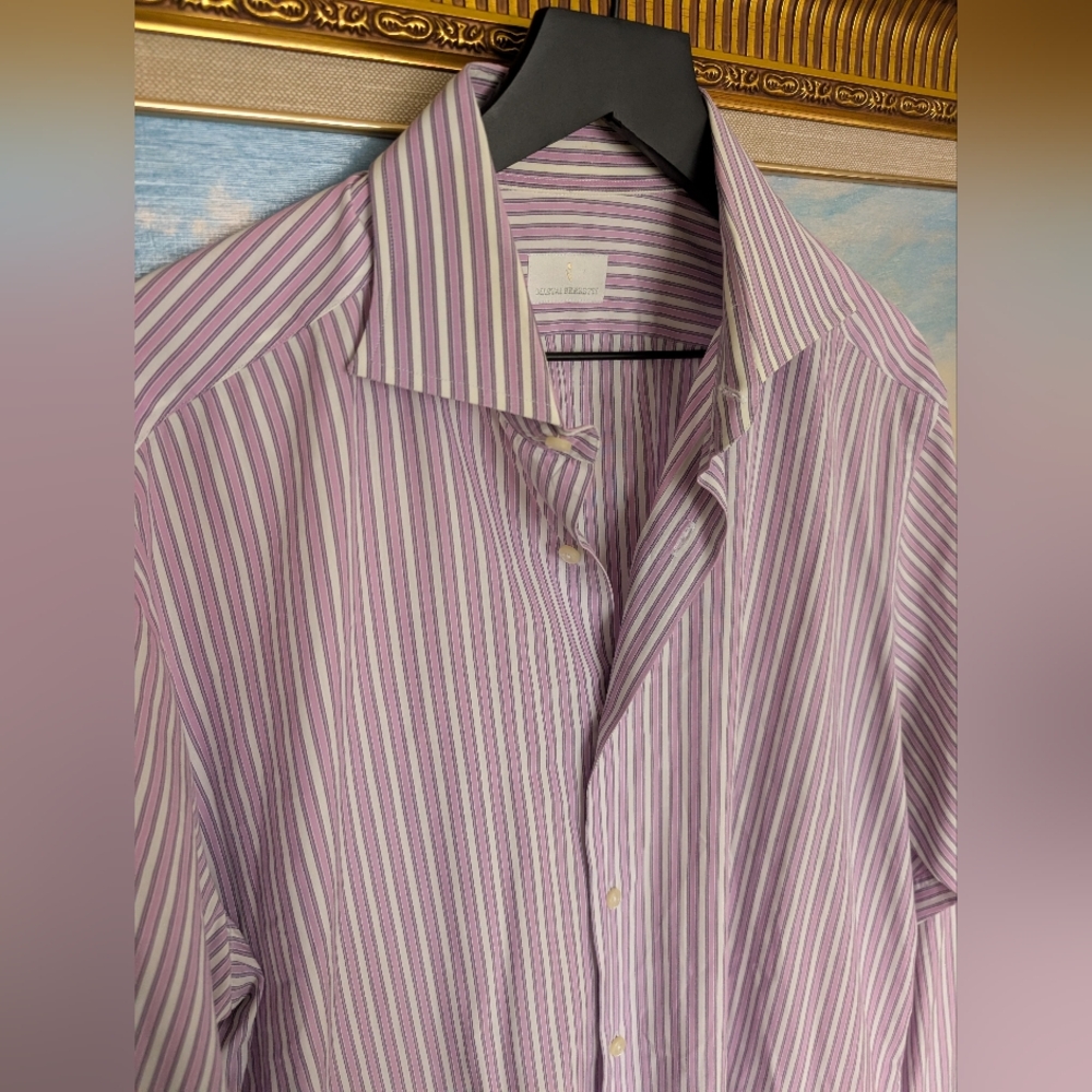 Mastai Ferretti Striped Pink and White Italian Shirt